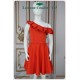 Ximena Scuba Orange Girl Dress