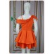 River Orange Satin Girl Party Dress