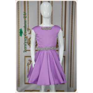 Brianna Pastel Violet Party Wear Girl Dress