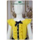 June Yellow/Navy Party Wear Girl Dress