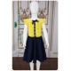 June Yellow/Navy Party Wear Girl Dress