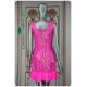 Vera Neon Pink Sequin Short Dress