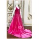 Hot Pink Velvet Gown