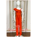 Nora Papaya One Shoulder Jumpsuit