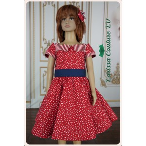 Oaklynn Red Polka Dot Girl Dress