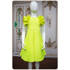Talia Neon Yellow Girl Dress